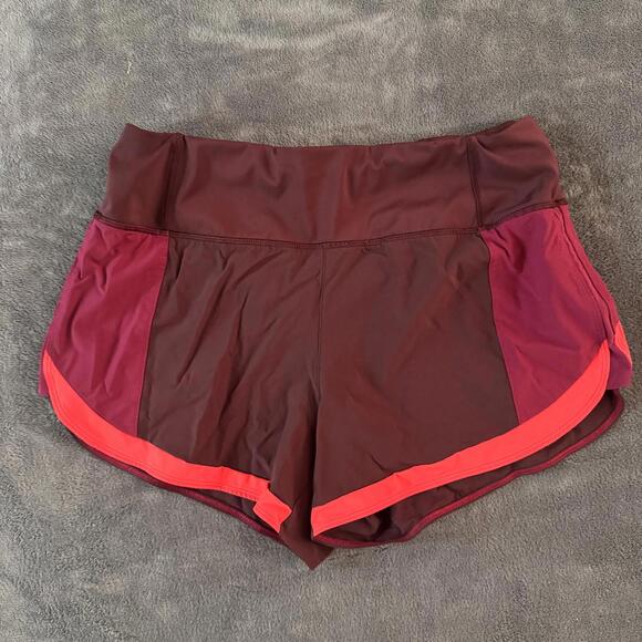 Athleta Pants - Athleta Running Free Shorts 3.5" in Burgundy Red Colorblock - Size M